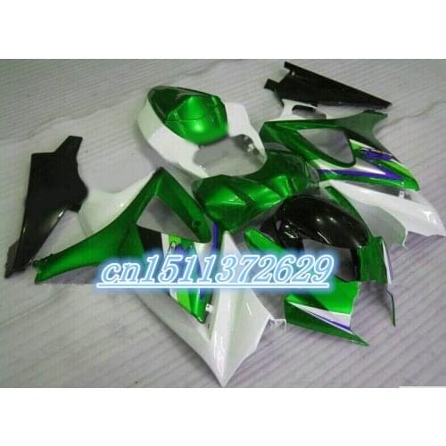 Hot sale ABS fairing kit for A GSX-R1000 K7 K8 2007 2008 white green black fairings set 07 08 GSXR1000