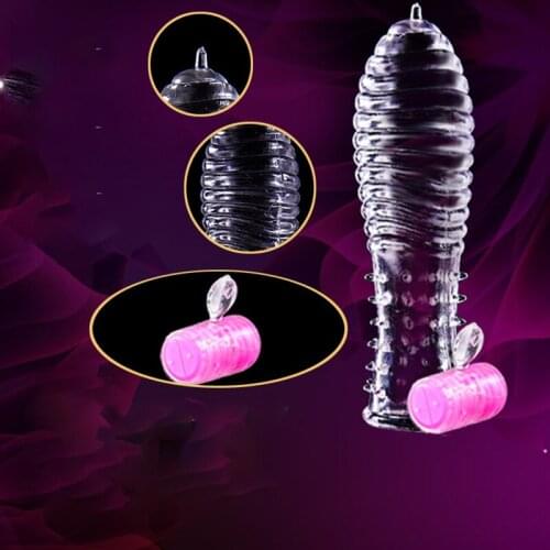 Hot Sale Adult Sex Transparent Sexy Spike Sleeves Male Penis Sleeve Crystal Sleeve Couple Toys Products Silicone Sleeve lovetoy