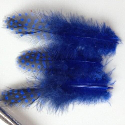Hot! Sales 20PCS beautiful Royal blue guinea fowl feathers, 2-4 "/ 5-10cm DIY Jewelry Decoration Accessories