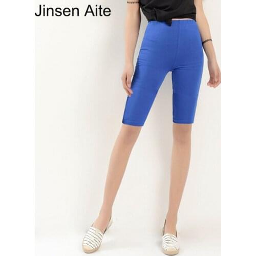 Jinsen Aite Plus Size 7XL Summer Slim Modal Pants Casual High Waist Elasticity Women Knee Length Trousers Skinny Leggings JS375