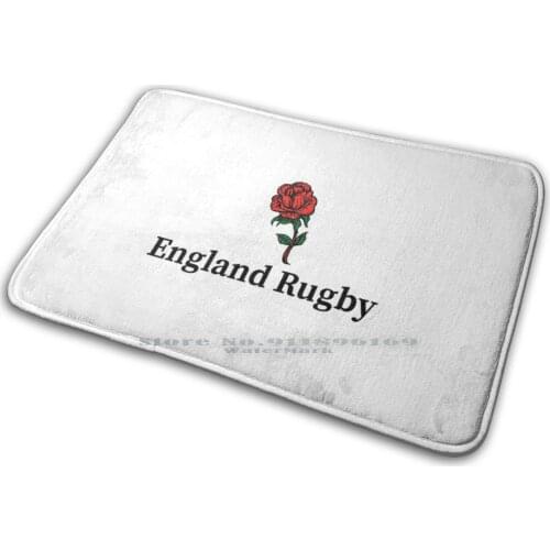 Rugby-England Rose Mat Rug Carpet Anti-Slip Bedroom Entrance Door Mat Rugby Sport Sports Team Football Flag Game Patriotic