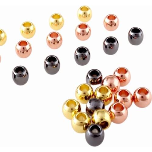 Round Beads Cord Tip Ends,End toggles,Shoelace Slider Beads,Metal Cord Ends for Jewelry Customising Shoelaces or Hoodies DIY