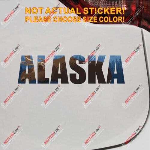 Alaska State Letters AK Flag Star Decal Sticker Car Vinyl glossy pick size