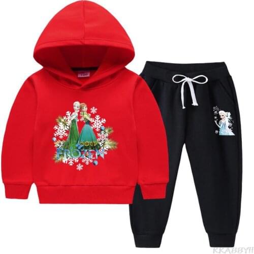 Disney Autumn and winter children hooded hoodie suit foreign style new pile and thick warm winter clothing