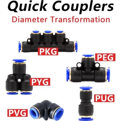 Pneumatic fitting C type High pressure coupling Air Hose Quick compressor connector Diameter Transformation 6-4 8-4 12-10 16-12