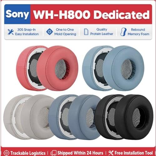 Protein Leather Replacement Ear Pads for Sony WH-H800 WH-H810 Headphones Earpads Headset Ear Cushion Repair Parts Accessories