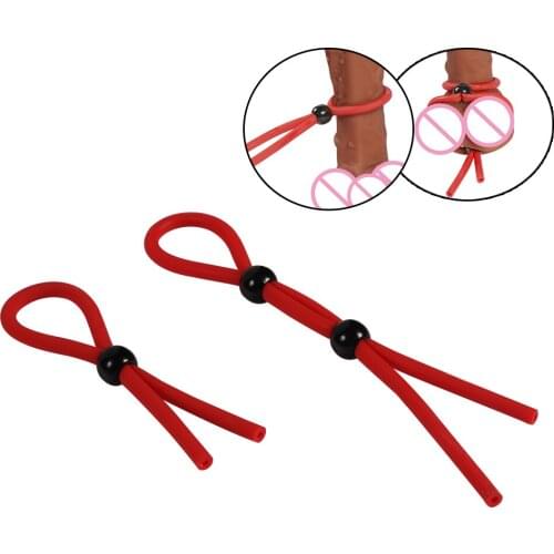 Adjustable Penis Rope Cock Ring Scrotum Bondage Penis Ring Sex Products Male Delay Ejaculation Ring for Men Sex Erection Lasting