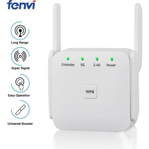 5Ghz Wireless WiFi Repeater WiFi Range Extender Router 1200Mbps Wi-Fi Internet Signal Amplifier Repeater 5G 2.4Ghz Wifi Booster