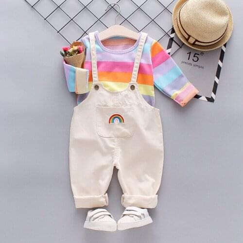 Spring newborn baby boys girls clothes sets fashion suit T-shirt + pants suit baby kids outside wear sports suit clothing sets