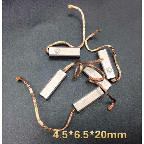 5pcs 4.5*6.5*20mm generator carbon brush regulator high copper carbon brush