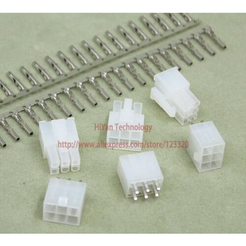 50sets/lot) Molex 4.2MM 6Pin 2*3Pin Pitch:4.2MM 180 degree 5566 Wafer + 5557 terminals + 5557 Housing Molex4.2-6P