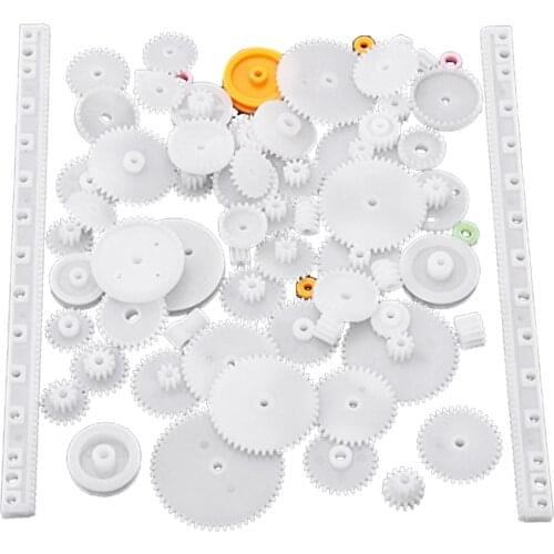 75pcs Type PC Crown Gear Single Double Reduction Worm Wheel Up Small Parts DIY Gear For Robot Smart car