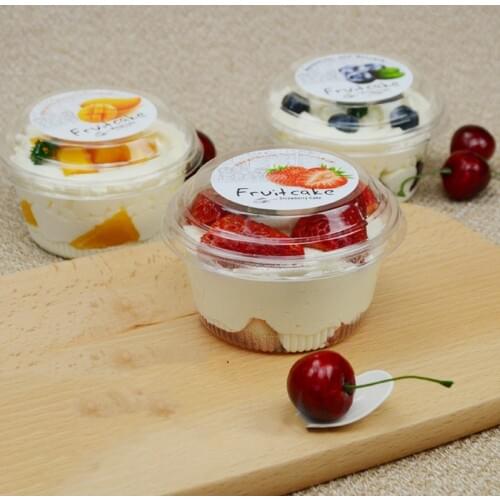 Disposable Bowls Yogurt Boxes Packing Bowls Cake Shop Dessert Cases Rice Leakproof Salad Case Convenient Bowls With Covers 50pcs