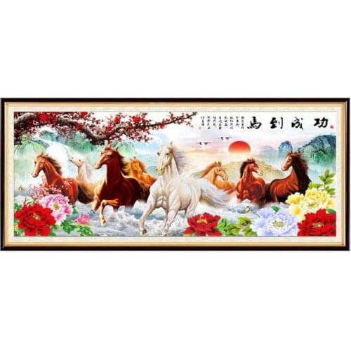 Special Shaped,Diamond Embroidery,5D,Diamond Painting,Cross Stitch,Diamond Mosaic,Decoration,Christmas,Eight Horses