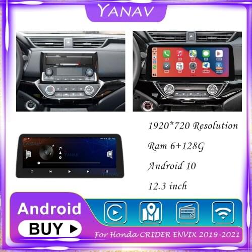 2 Din Android Car Radio For Honda Crider Envix 2019-2021 Auto Multimedia Video GPS Navigation MP4 DVD Player Stereo receiver