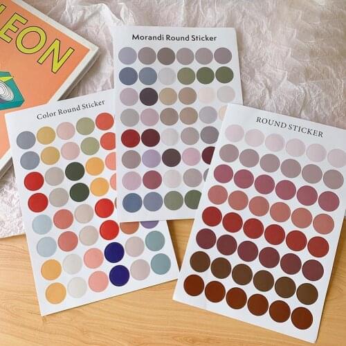 Color Dot Stickers Scrapbooking PVC Photocard Sealing Stickers Concise Metope Decorative Sticker Stationery