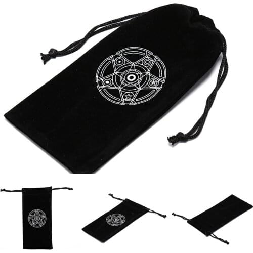 Fluwelen Pentagram Tarot Card Opbergtas Speelgoed Sieraden Mini Trekkoord Pakket Bordspel Zes Awn Ster Tafel Games Opbergtas