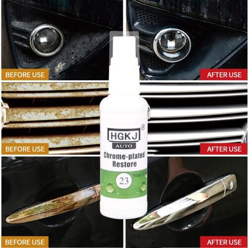 HGKJ-23-20ml Chrome Plate Retreading Agent Car Logo Rust removal Spray Cleaner
