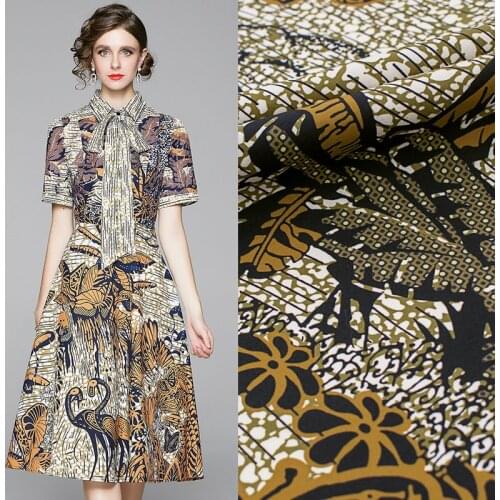 Butterfly and coconut tree cotton fabric for dress платье tissus au mètre telas por metro sewing ткань для шитья vestidos coton