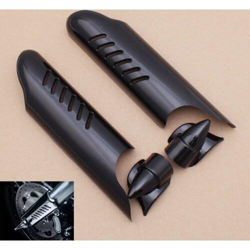 Motorcycle Lower Fork Leg Cover Guard Deflector Shield Protector for Harley Touring Tri Glide Ultra 12-13 Road King Custom 04-06