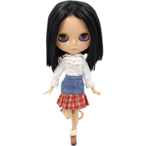 ICY DBS Blyth Doll Serires No.BL 9601 Black short hair JOINT body burning skin with big breast 1/6 BJD