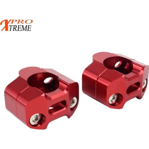 Motorcycle 1 1/8" CNC Aluminum Handlebar Risers 28mm Adjustable Fat Bar Clamps Universal For Honda Kawasaki Ducati Yamaha