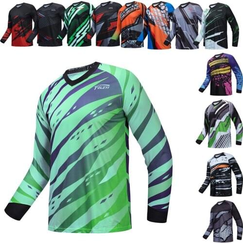 2020 Mens MTB Motocross Jersey Motorcycle Mountain Bike Moto Wear BMX DH T Shirt Clothing Maillot Ciclismo Downhill green