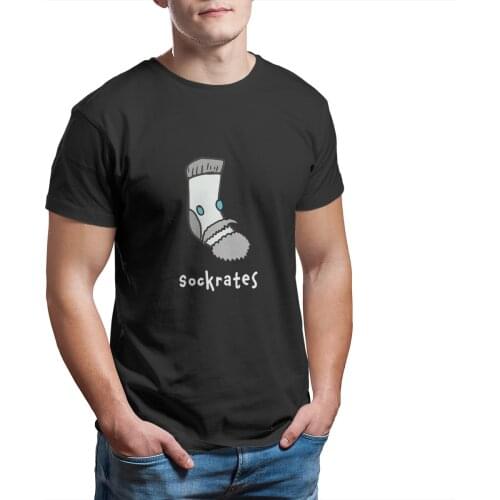 Philosopher Socrates Sock Philosophy T-Shirt Custom Short Sleeve Punk Gothic Style Summer Christmas Oversized Men Clothing 12556