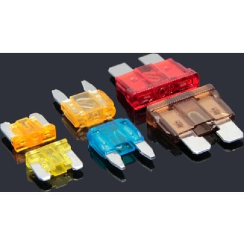 10PCS Car Fuse Insert Kit Small and Medium Mini 5A 7.5A 10A 15A 20A 30A 35A Blade Motorcycle Truck SUV Car Replacement Fuse