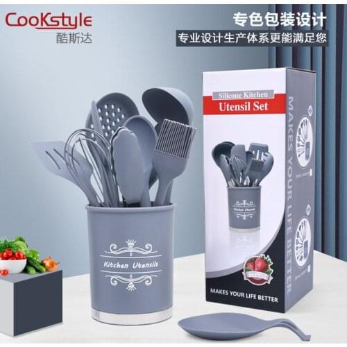 Silicone Kitchenware 11-piece Non-stick Cookware Special Spatula and Soup Spoon Kitchenware Set Kitchen Accessories Cooking