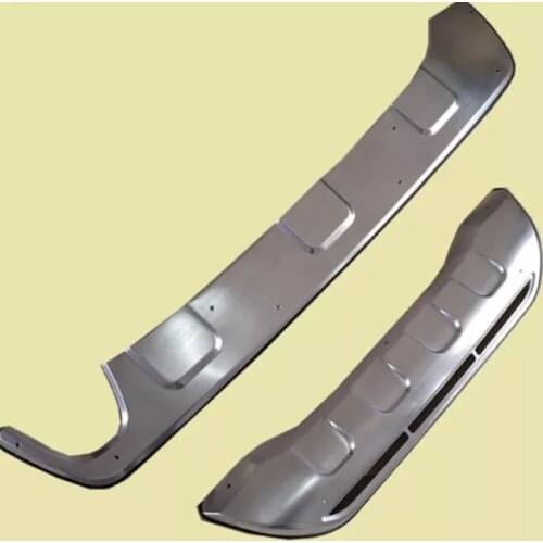 Auto parts Front+Rear bumper cover trim Anti-Slip Stainless Steel Cover For Mitsubishi ASX 2013 2014 2015 Car styling 2PCS