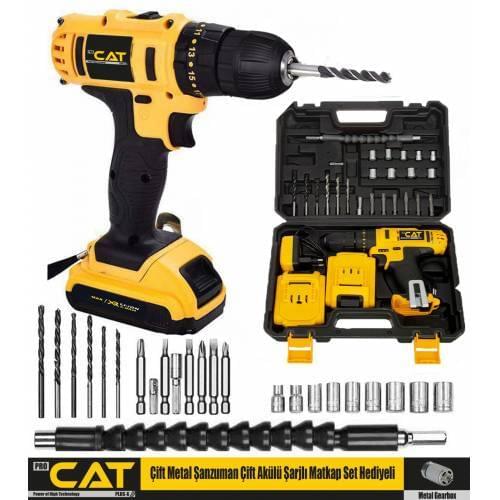 GERMAN MADE Catfiller 36V Dual Cordless Rechargeable Screwdriver Drill Percussion