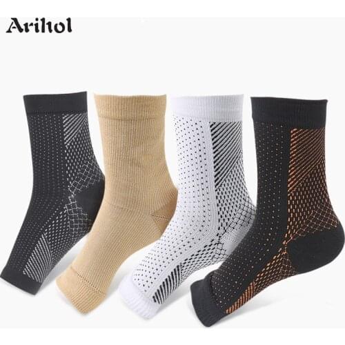 2 Pairs Plantar Fasciitis Compression Socks For Women Men Ankle Sleeve Provides Foot Arch Support Heel Pain Relief