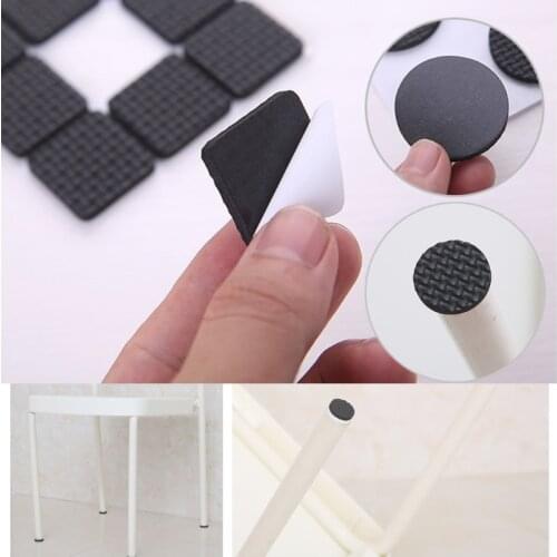 New Black/White Self Adhesive Furniture Leg Feet Rug Felt Pads Anti Slip Mat Bumper Damper For Chair Table Protector Hardware