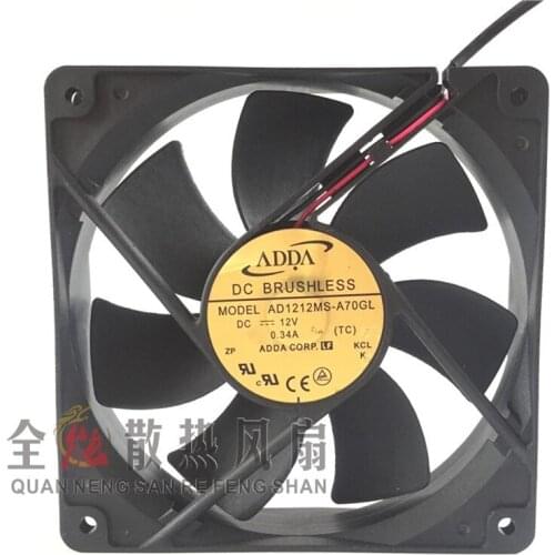 The new 12025 DC12V 0.34A AD1212MS-A70GL 12CM12 cm power supply fan