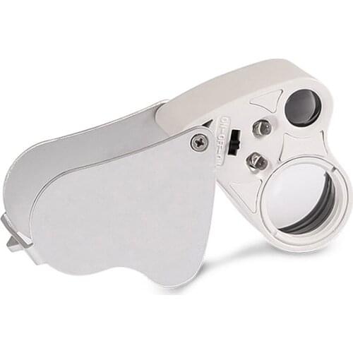 60X 30X LED Light Portable Clip Mini Magnifier Mini Pocket High Clear LED Microscope Magnifying Glass