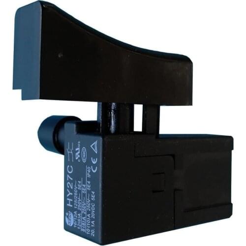 KEDU HY27C Trigger Switch Pushbutton Switches for Electrical Hammer and Cutting Machines Etc AC 125/250V 16/12A 5E4 CQC CE IP40