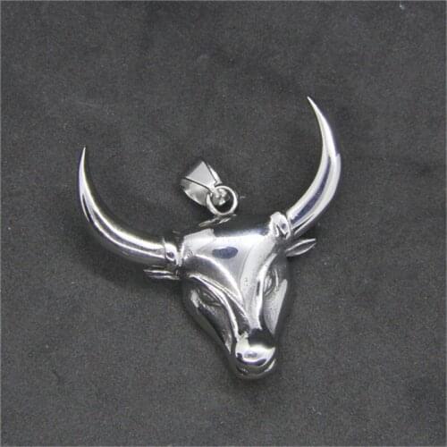 Rany&Roy Newest Bull Head Pendant 316L Stainless Steel Biker Fashion Ox Head Pendant