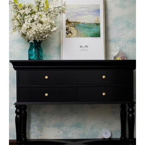 Solid Brass Handle Golden Round Flower Cabinet Door Knob Drawer Cupboard Wardrobe Pulls Handmade Furniture Knobs