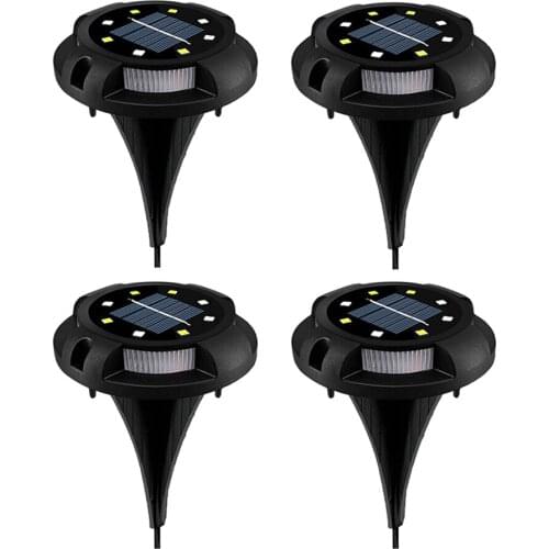 Solar Ground Lights 8LED Solar Pathway Lights Outdoor Waterproof Garden Landscape Lighting for Yard Deck Patio