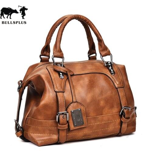 2020new handbag Boston soft leather womens bag European and American fashion single shoulder slanted Restoring ancient ways