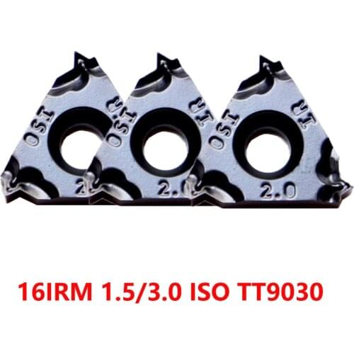 16IRM 1.5ISO 3.0ISO TT9030 Carbide Inserts for Threading 16IR 1.5 3.0 ISO process Steel and Stainless Turning Tool 100% Original