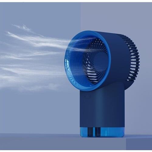 Cool Mist Humidifier Fan Night Light Quiet Circulation Small Table Fans Misting Air Evap Cooler Portable Cooling Fan