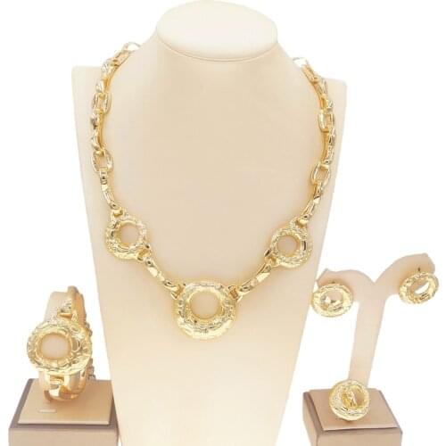 Yulaili Latest Shiny Crystal Fan Shape Necklace Set Fashion Womens Wedding Dinner Bracelet Earring Ring 4 pieces Jewellery Sets