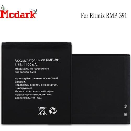 Mcdark For Ritmix RMP-391 Battery Replacement High Quality 1400mAh Back Up Bateria For Ritmix RMP-391 Smart Phone
