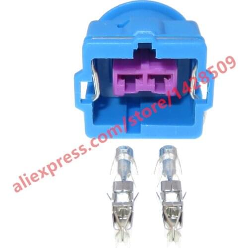 5 Sets 2 Pin 3.5 Series Car Female Wiring Blue Socket Automotive Wire Harness Unsealed Plug with Terminal