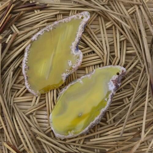 1pcs Orange Natural Stone stone Slices Charms Pendant 50-80mm Length Jewelry Necklace Pendant DIY Making For European Jewelry