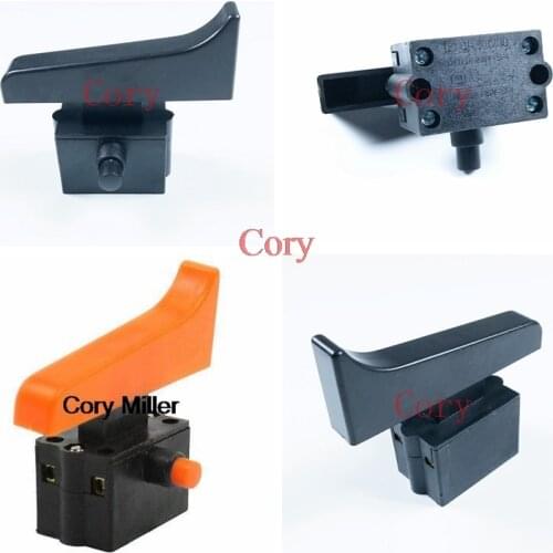 1PC Power Tool Electrical Drill Thumb Replacement Cutter DPST Optional Lock Trigger Switch DPST NO AC 220V 10A