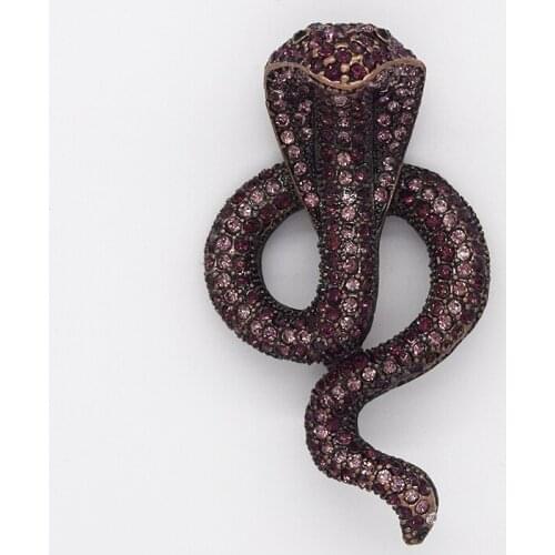 12pcs/lot Wholesale Fashion Brooch Rhinestone Snake Pin brooches jewelry gift C102540