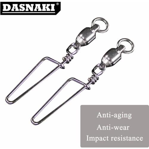 20Pcs/Lot Alloy Pin Emerillon Fishing Connector Link Solid Rings Interlock Snap Tackle Sea Anillas Guias Pesca Hooked Snap